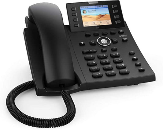Snom D335 IP Desk Phone: 12 SIP accounts, 2 PoE Gigabit ports, 32 self labeling function keys 8 physical (PSU not included)