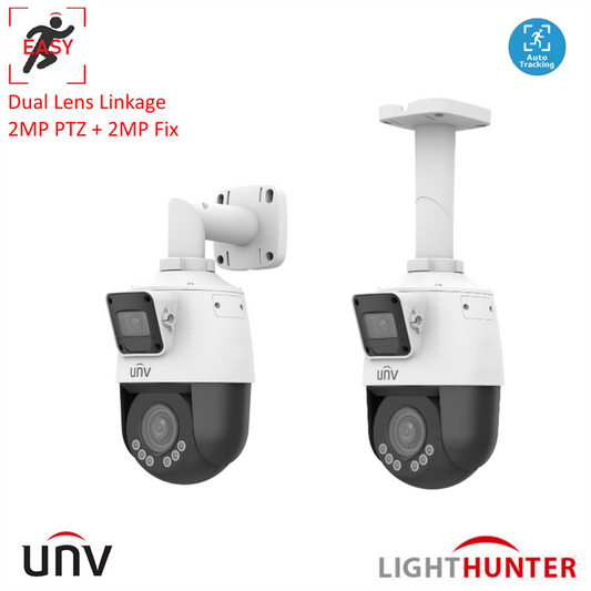 SPEED DOME IP 2MP 4x + FIXED 2MP 2,8mm LIGHTHUNTER HUMANBODY